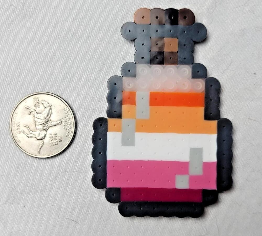 Sunset Lesbian LGBT Potion Perler Pixel Art
